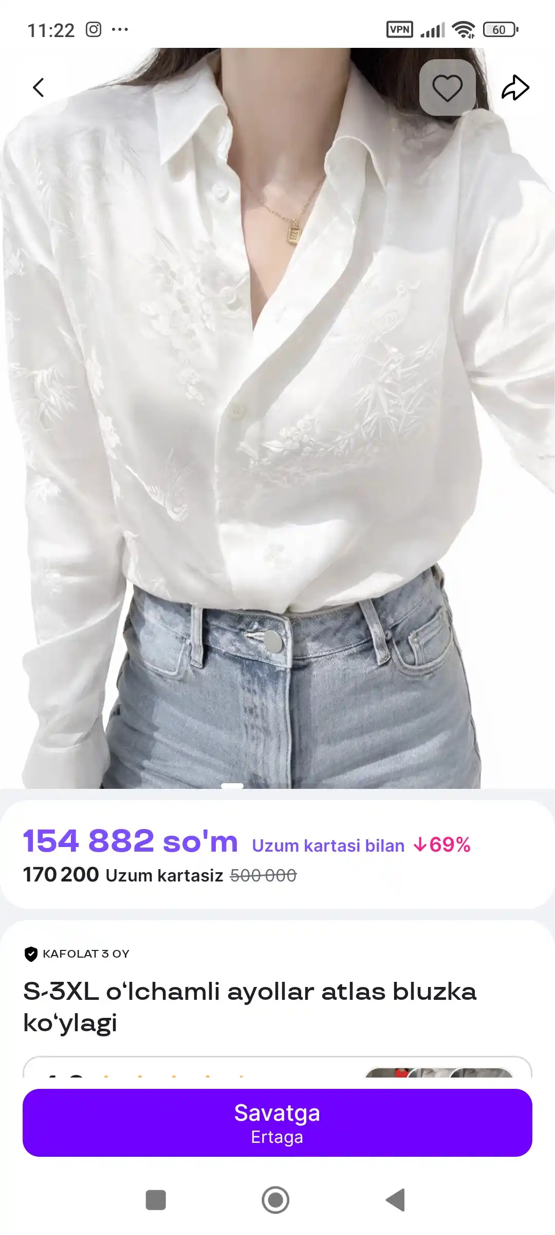 S-3XL o‘lchamli ayollar atlas bluzka ko‘ylagi