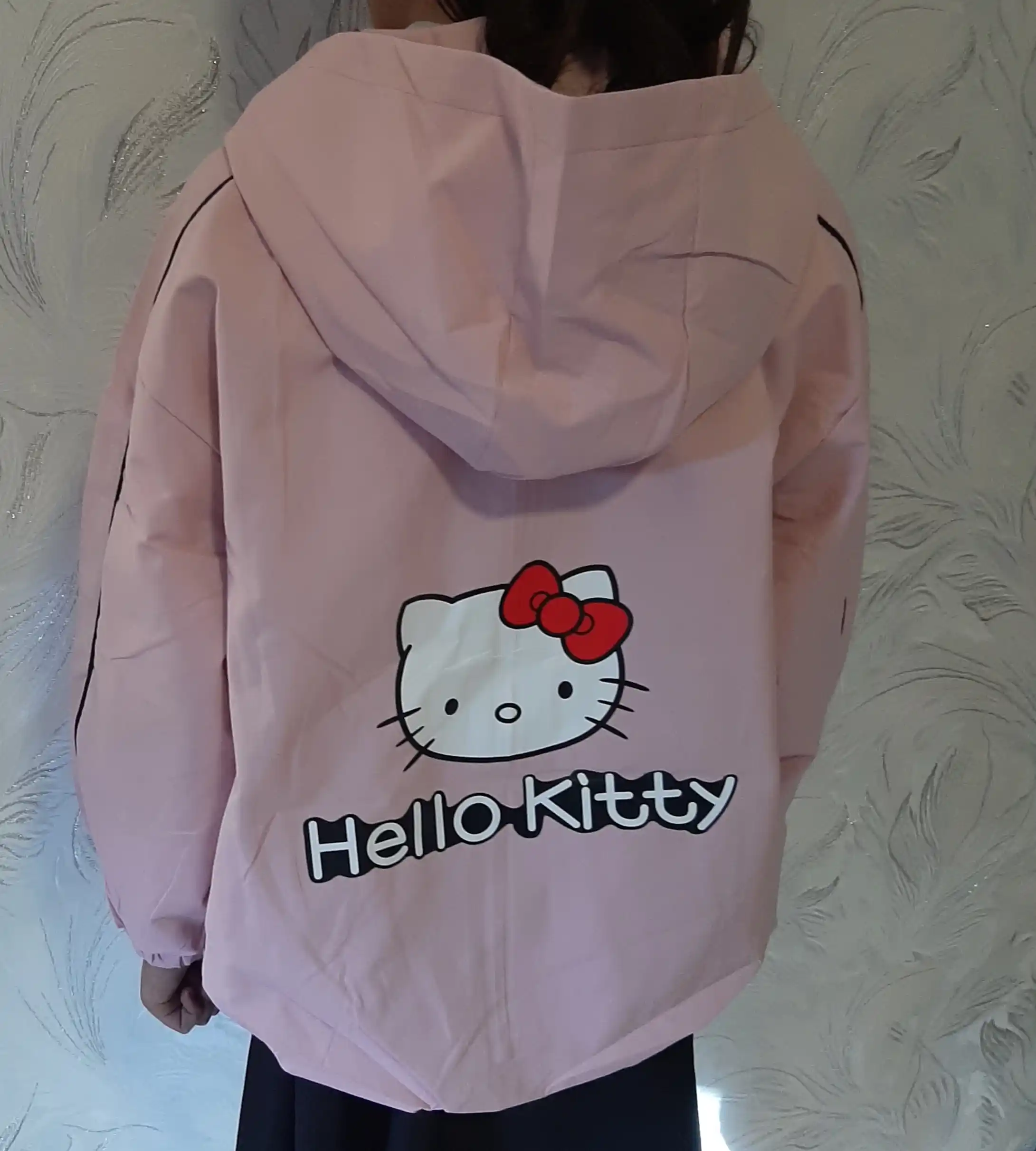 Куртка Hello Kitty для девочек 2–8 лет, лёгкая, ветровка с капюшоном, розовая