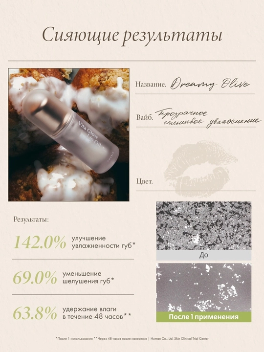 Lab yog‘i, lab parvarishi, namlovchi lip oil, quruq lablar uchun, vitamin E