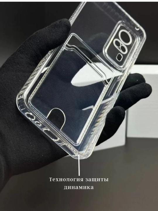 Redmi Telefon uchun shaffof g‘ilof, karta bo‘limi bilan, CASE