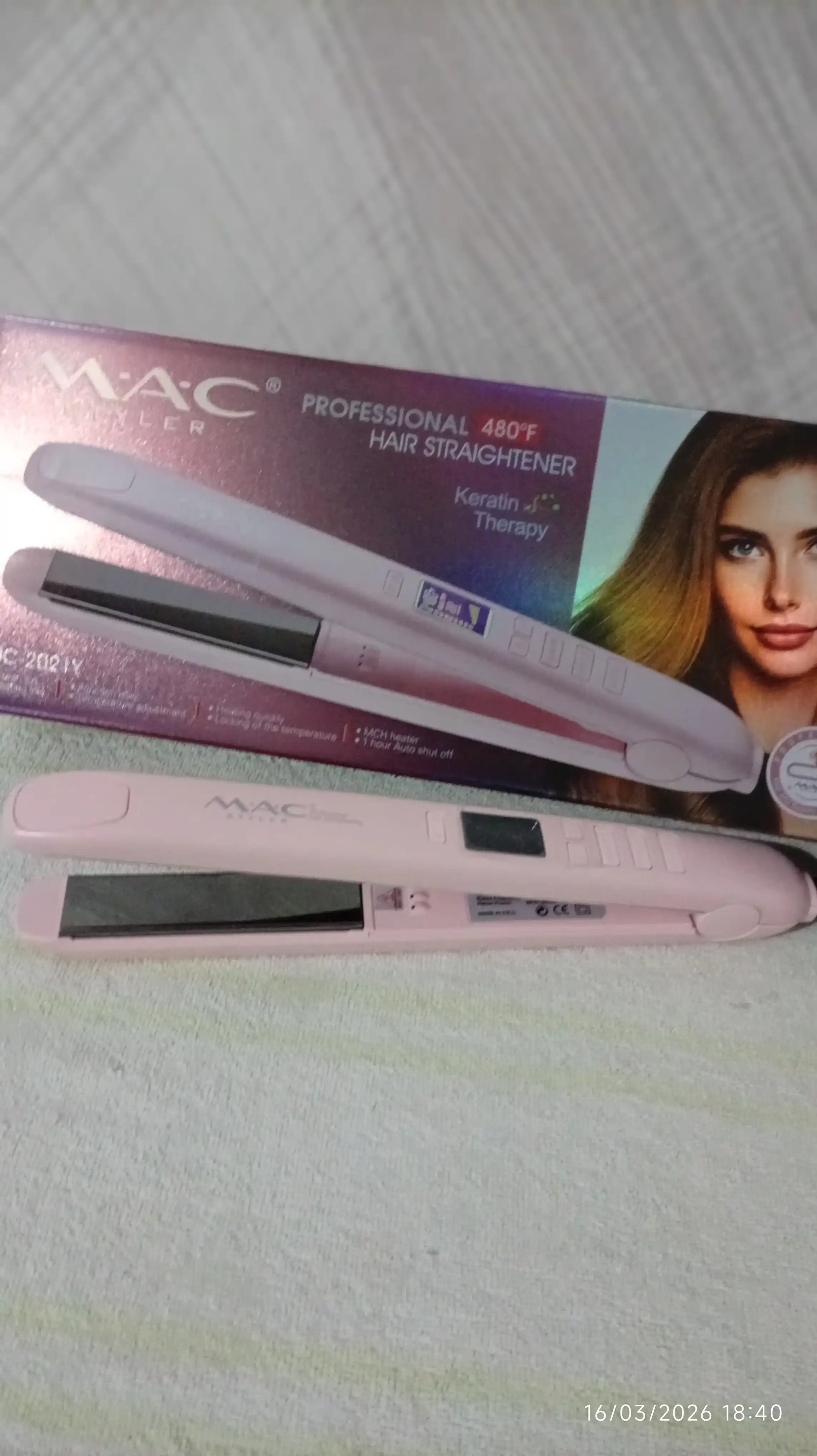 Professional soch tekislovchi dazmol MAC Styler MC-2021 Titan, LCD displeyli