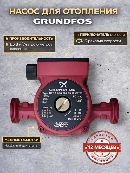 Циркуляционный насос Grundfos — надёжное решение для отопления - 