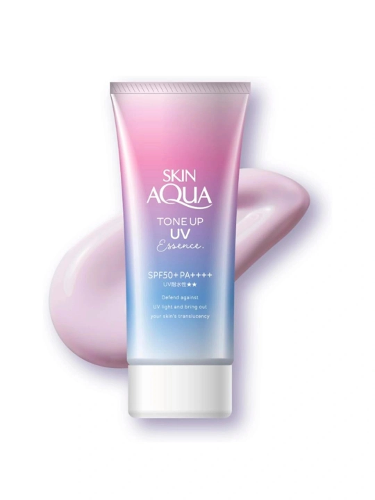 Skin Aqua Tone Up UV Essence SPF50+ PA++++ –  Oqartiruvchi va himoya qiluvchi quyosh kremi - 