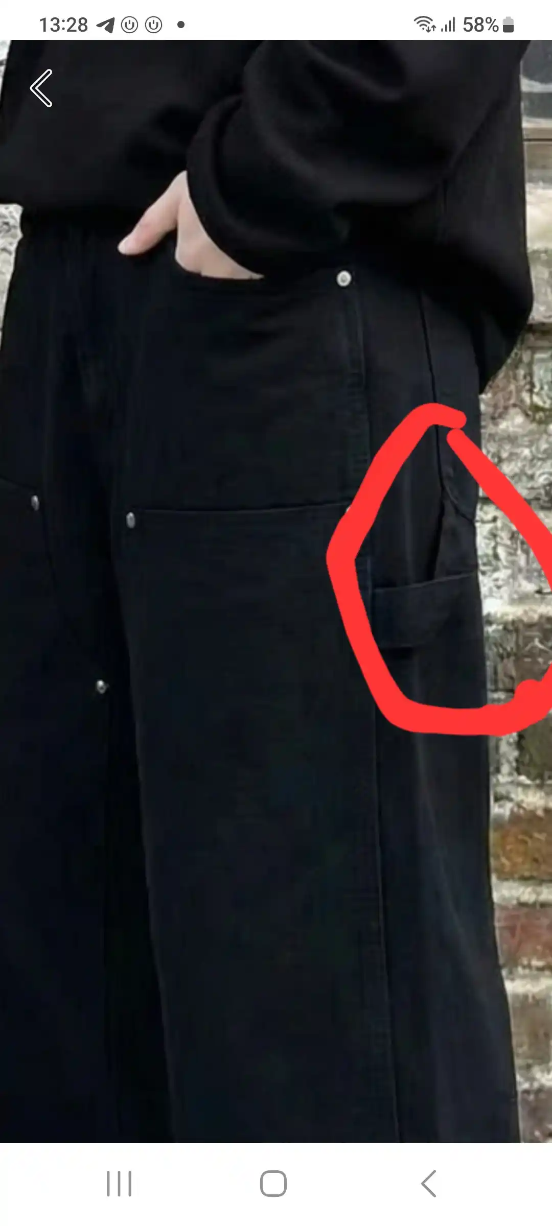 Erkaklar keng banan uslubidagi jinsi shimi, oversayz, denim material, Xitoy