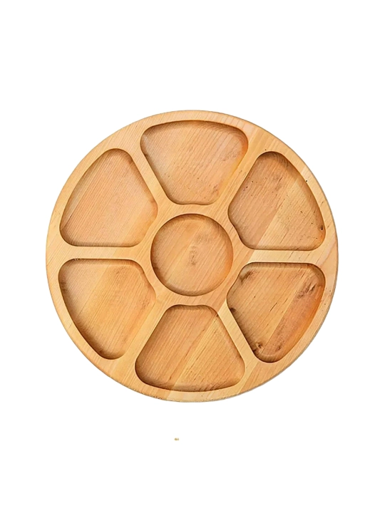 7 ta bo'linmali yumaloq bambukdan yasalgan patnis UYDA 35466-A274, 25 sm, 1 dona, 50x1 - 