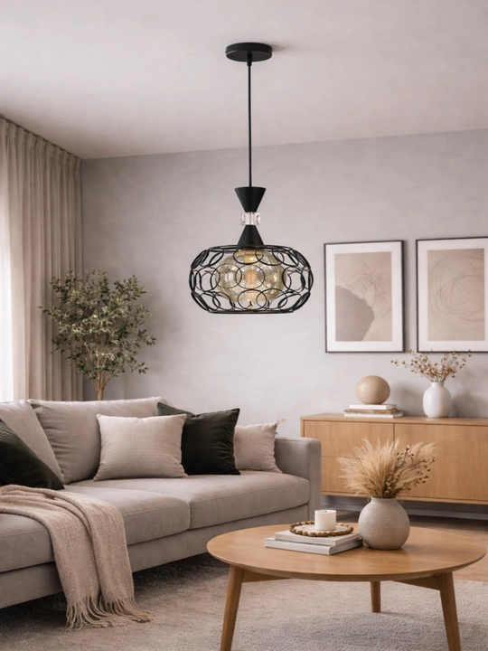 OSHXONA VA BAR UCHUN LOFT osma qandil, E27, metall, 10 m2 gacha, oson o‘rnatiladi