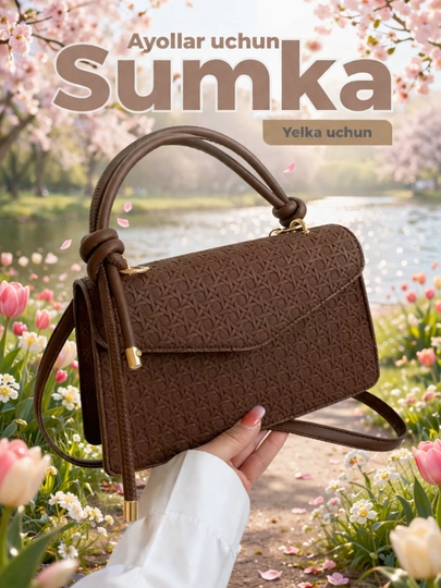 Женская сумка, сумки женские, сумочка женская, женские сумочки — M7-SUMKA1-ШОКОЛ