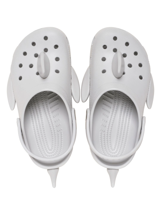 CROCS Toddlers' Classic I AM Shark Clog 210014-1FT, qizlar va o‘g‘il bolalar uchun