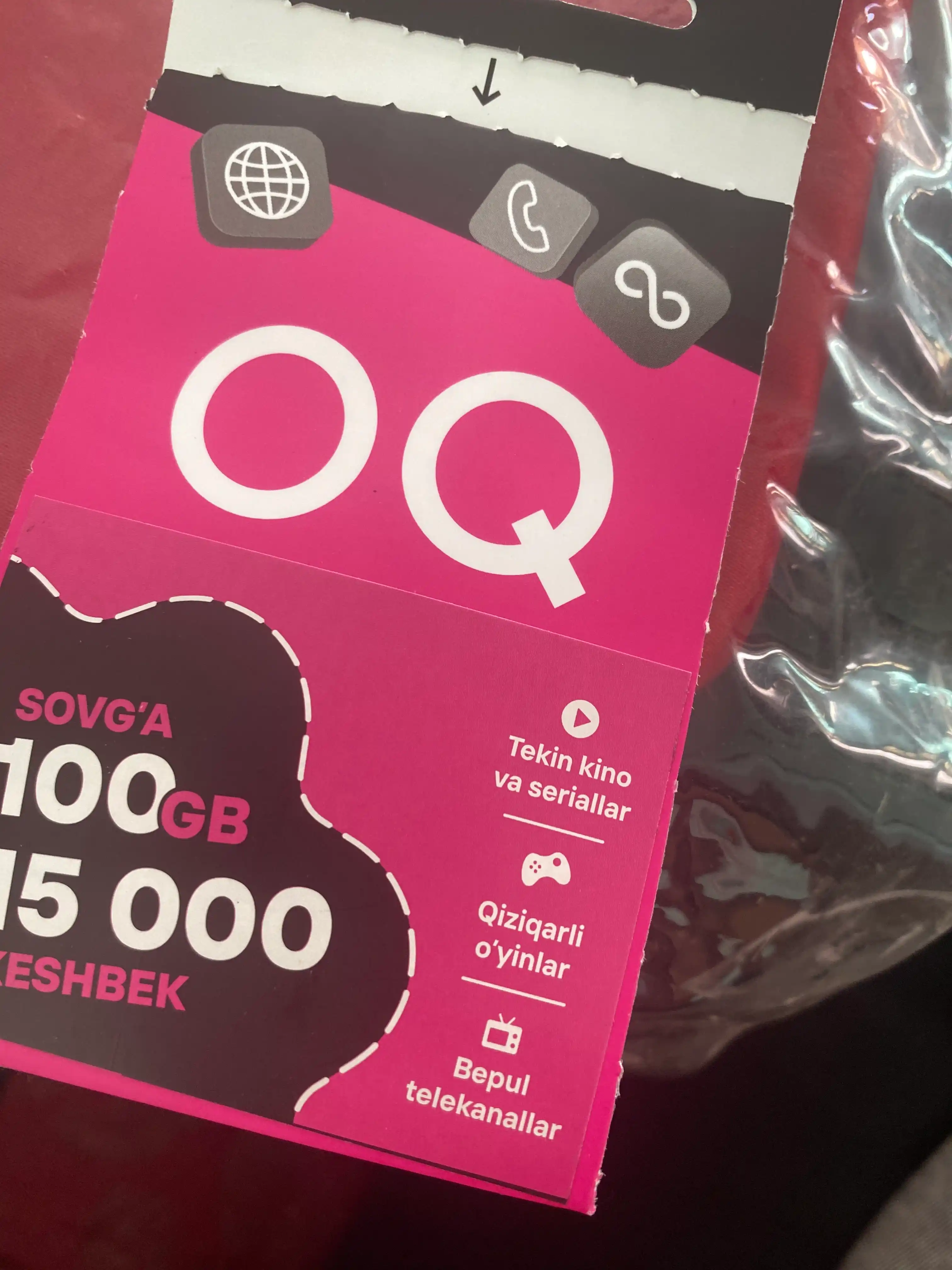 SIM-карты OQ для всех типов мобильных телефонов, 100 ГБ бонус + 15000 бонус
