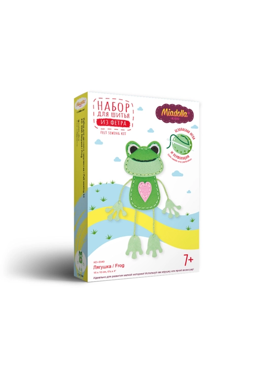 Набор для шитья Miadolla , лягушка мягкая , игрушка своими руками