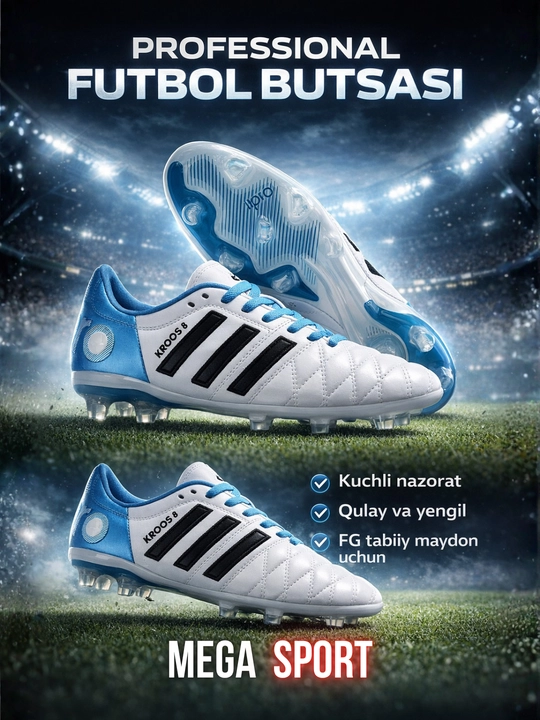 Футбольные бутсы KROOS 8, профессиональные FG, сороканошка - 
