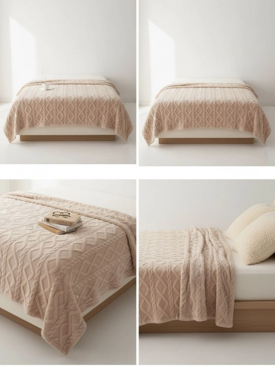 Velsoft plеd, karavot va divan uchun, paxmoq, momiq