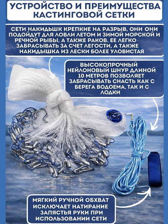 Сеть лесочная для рыбалки и защиты от птиц