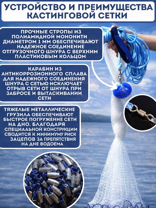 Сеть лесочная для рыбалки и защиты от птиц