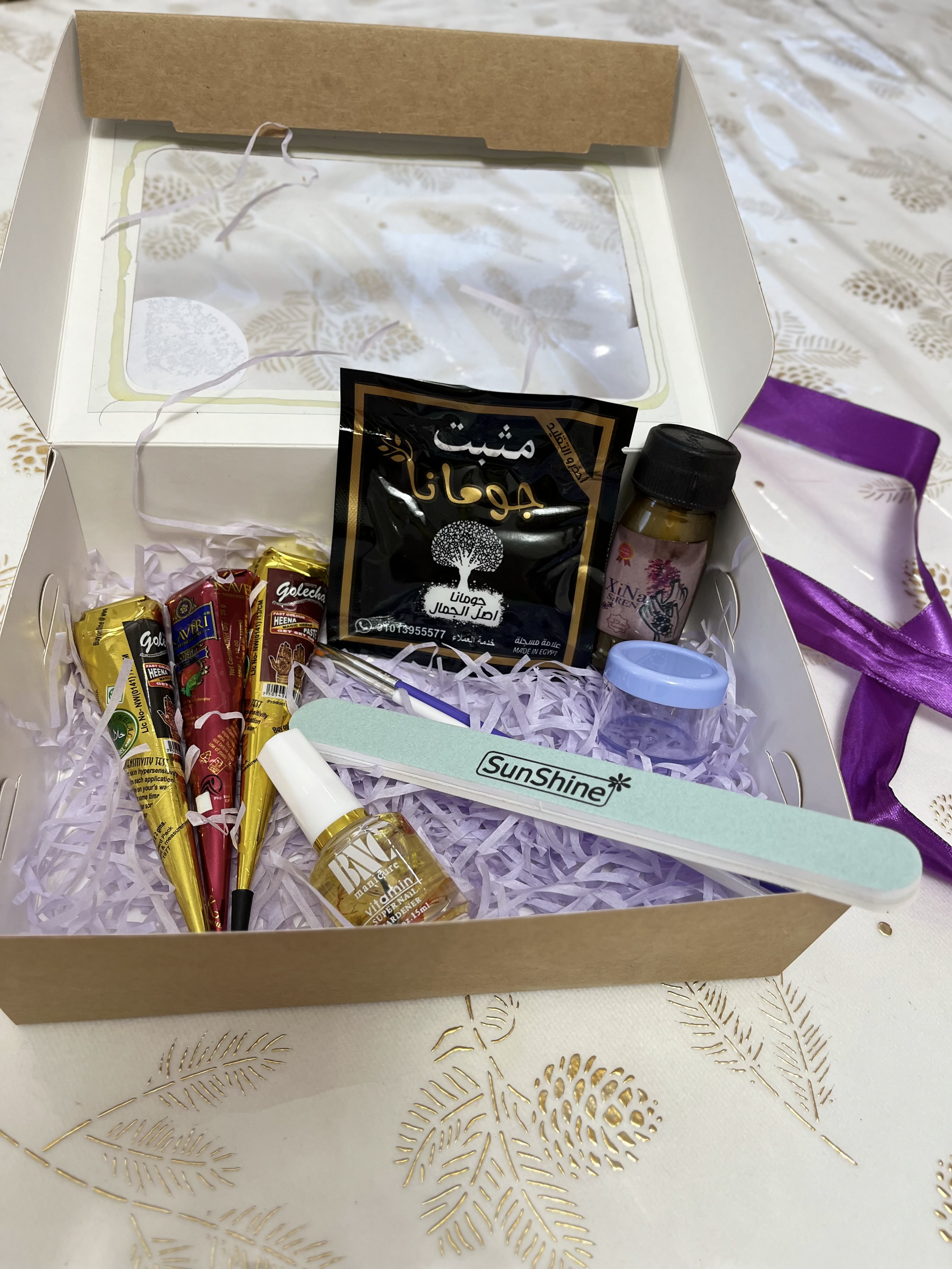 Набор хны, уход за руками, хна для ногтей, henna box, подарочный набор