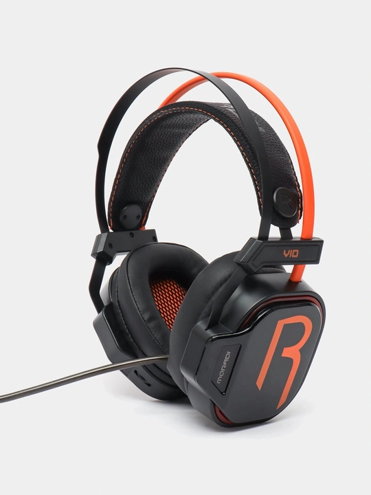 Игровые наушники Moradi V10, с RGB подсветкой и микрофоном