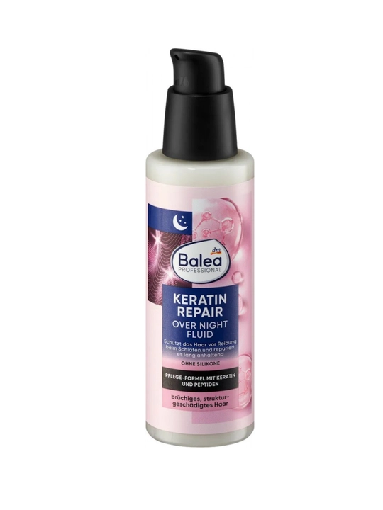 Balea Professional Keratin Repair– shikastlangan sochlarni tungi tiklash - 