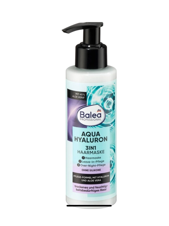 Balea Professional Aqua Hyaluron 3in1 Haarmaske - quruq sochlarni namlash va parvarishlash! - 