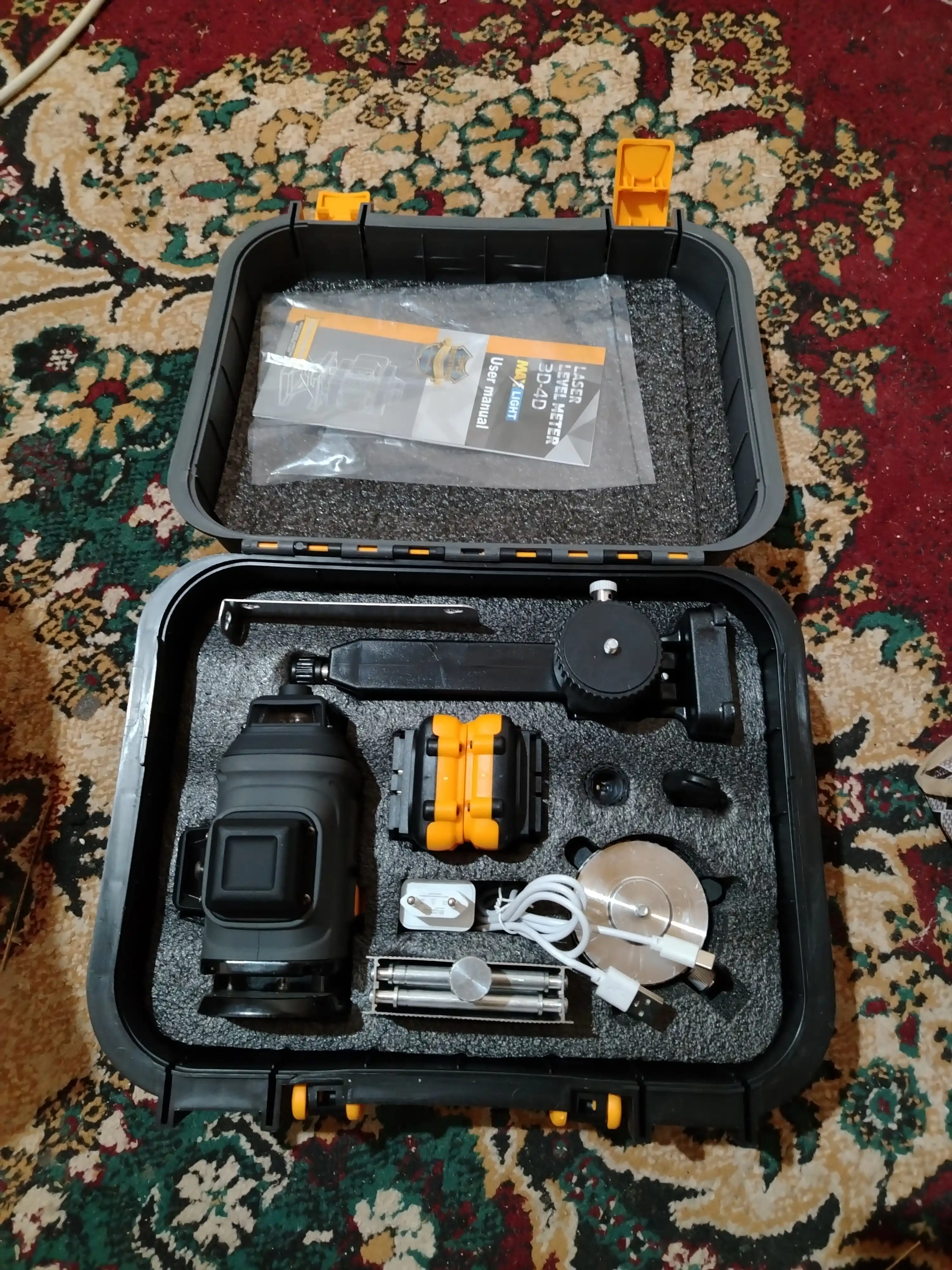 Lazer darajasi, ERAMAX professional, 16 qatorli, 4D shtativli, qurilish 3D