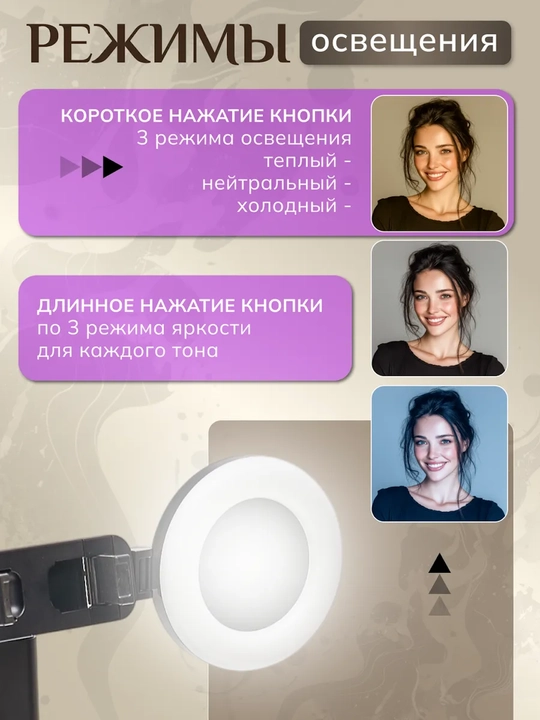 Штатив для телефона монопод селфи-палка 180 см, с двумя лампами, пультом, сумкой для хранения