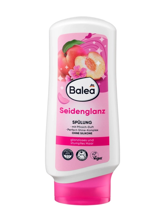 Balea Seidenglanz Spülung  Sochlari rangsiz, mat va tirik ko‘rinmaydiganlar uchun konditsioner - 