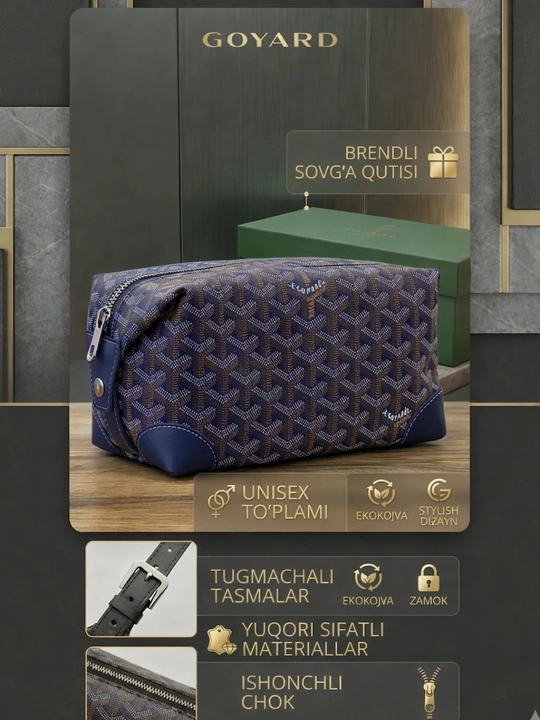 Универсальная мужская сумка Goyard органайзер клатч дорожный - 