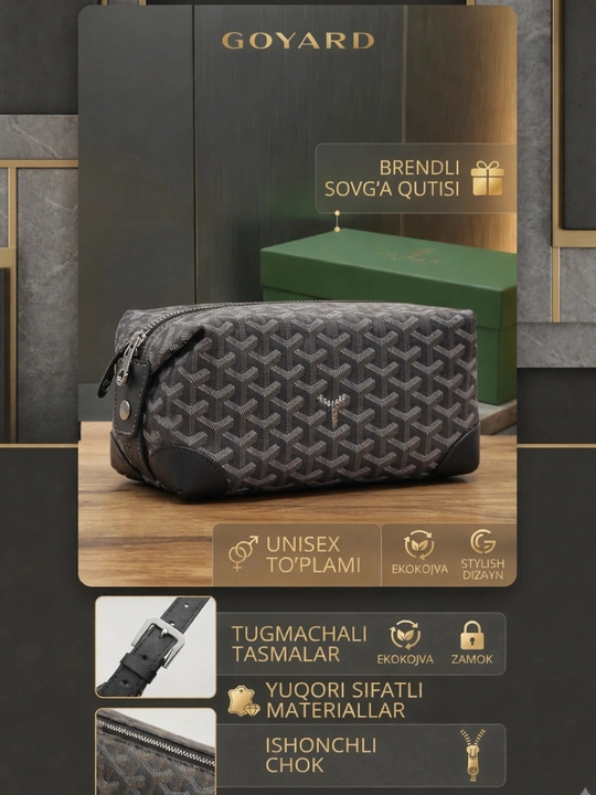 Универсальная мужская сумка Goyard органайзер клатч дорожный - 