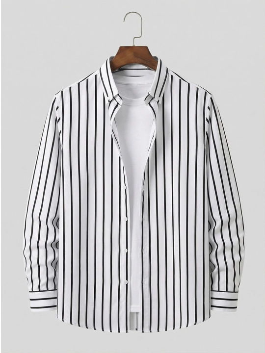 Рубашка мужская в полоску "Slim Fit"