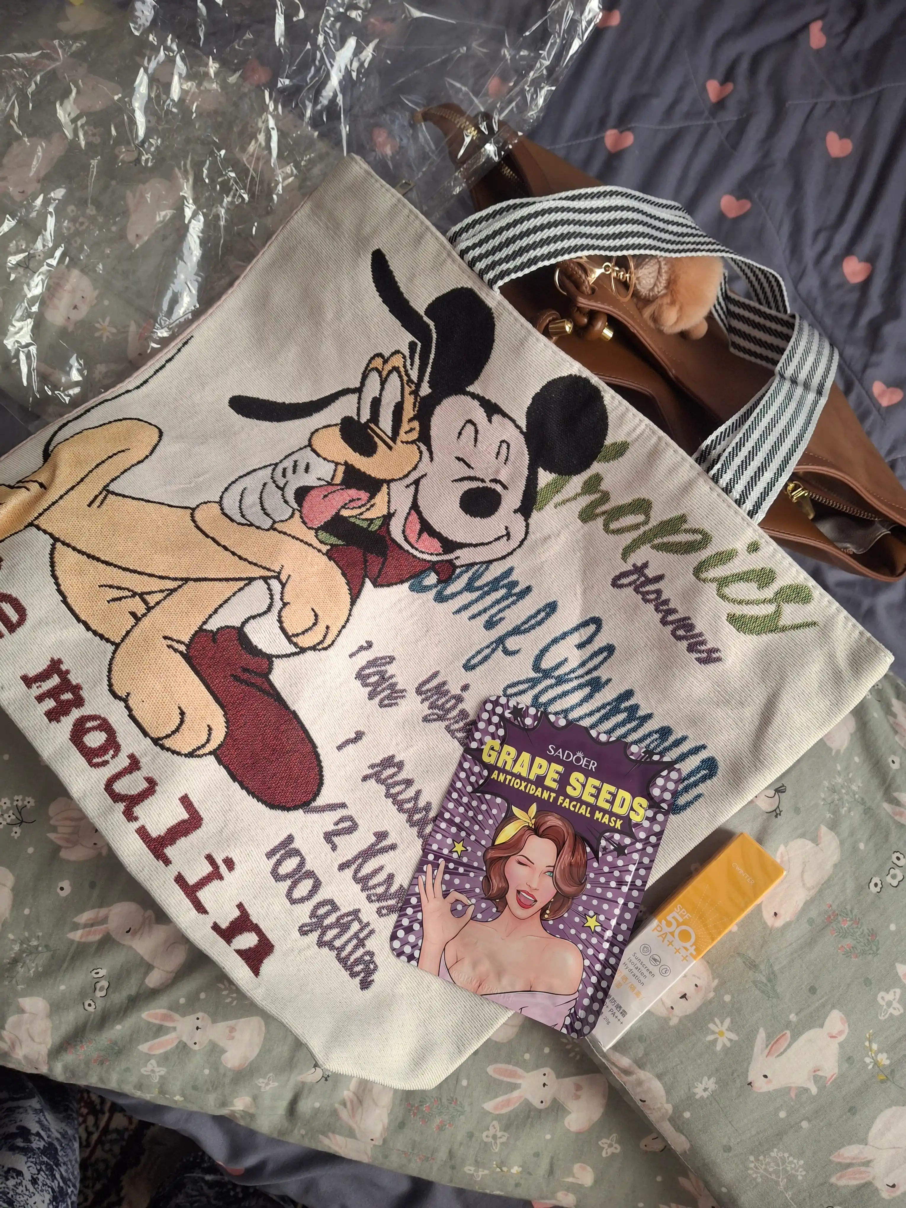 Шоппер «Mickey Style» + в подарок СПФ крем и маска для лица