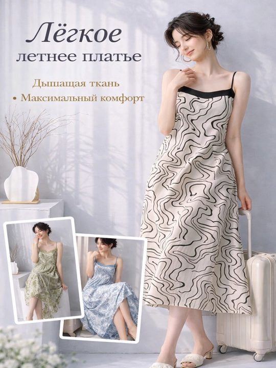 Ayollar tungi ko‘ylagi, yozgi slip dress, viskoza, keng fason, uy kiyimi