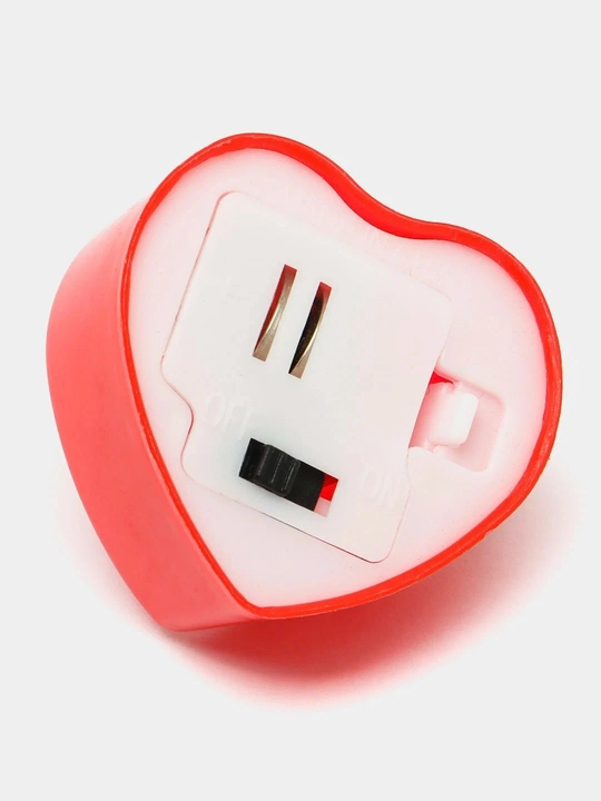LED bilan olovsiz shamlar, yurak shaklidagi, qizil, 5, 12, 24 dona
