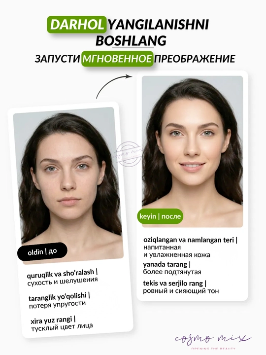 Tiklovchi yuz niqobi MIXIT Noni Creamy Face Mask noni ekstrakti bilan, 50 ml