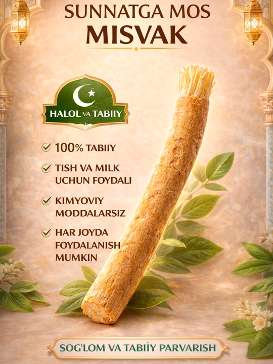 Misvoq og‘iz bo'shlig'i parvarishi uchun tabiiy Misvak