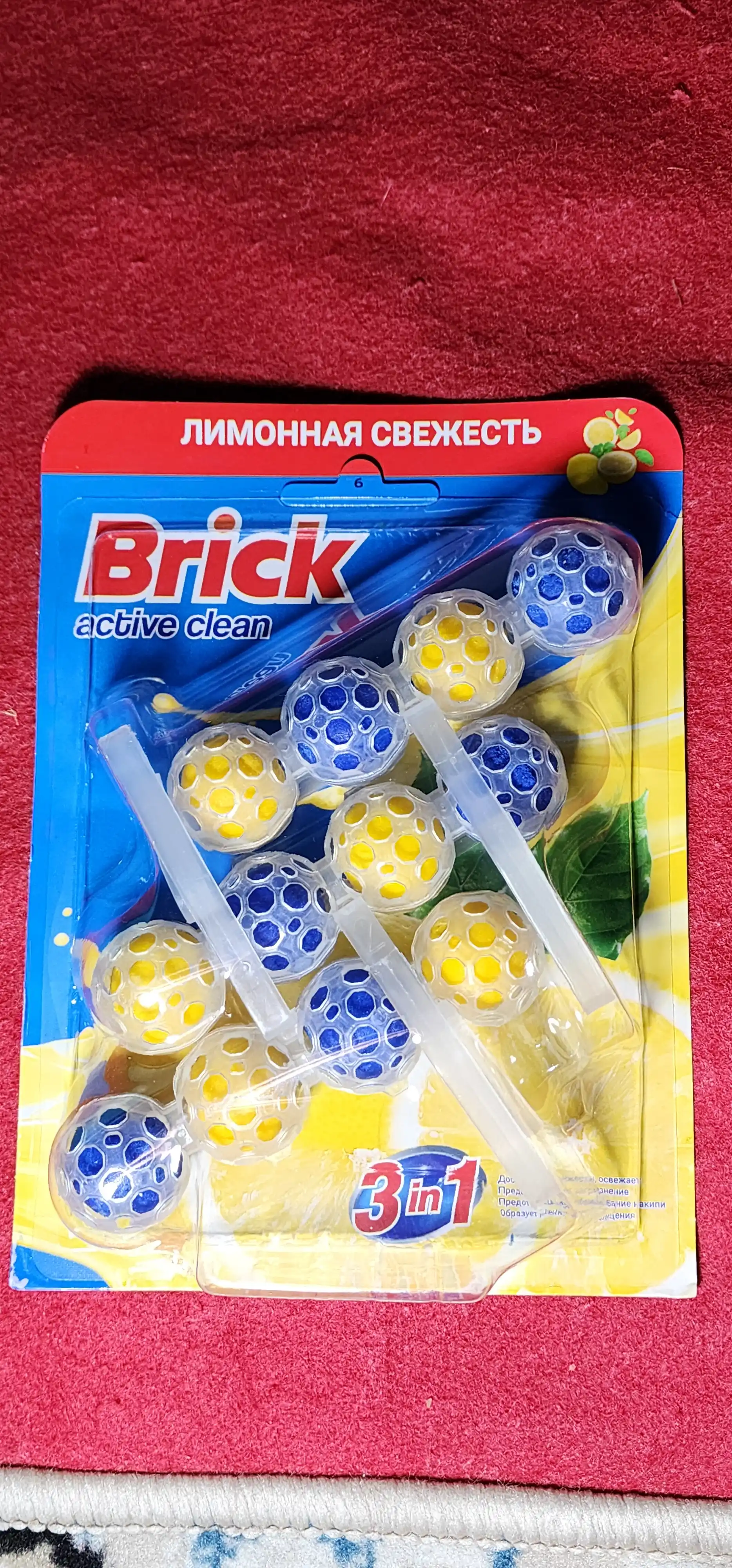 BRICK (Bref) Туалетный блок для унитаза, средство с 3 приятными ароматами