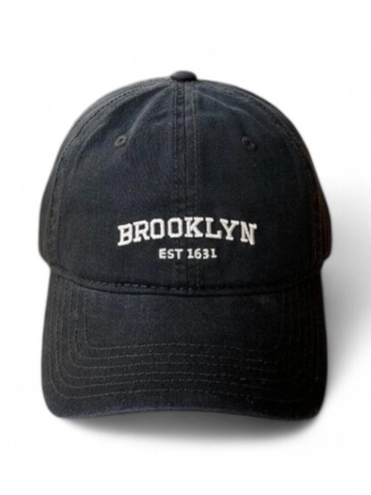 Стильная винтажная бейсболка, с классической вышивкой, BROOKLYN EST 1631 - 