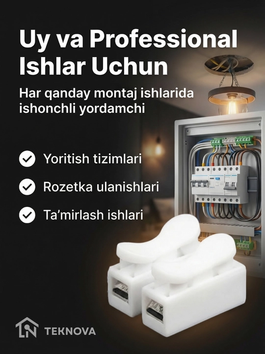 Klemma qisqichli CH-2 2 kanalli 6A 220V vintsiz sim ulagich