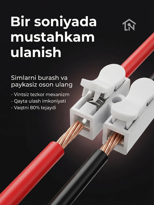 Klemma qisqichli CH-2 2 kanalli 6A 220V vintsiz sim ulagich
