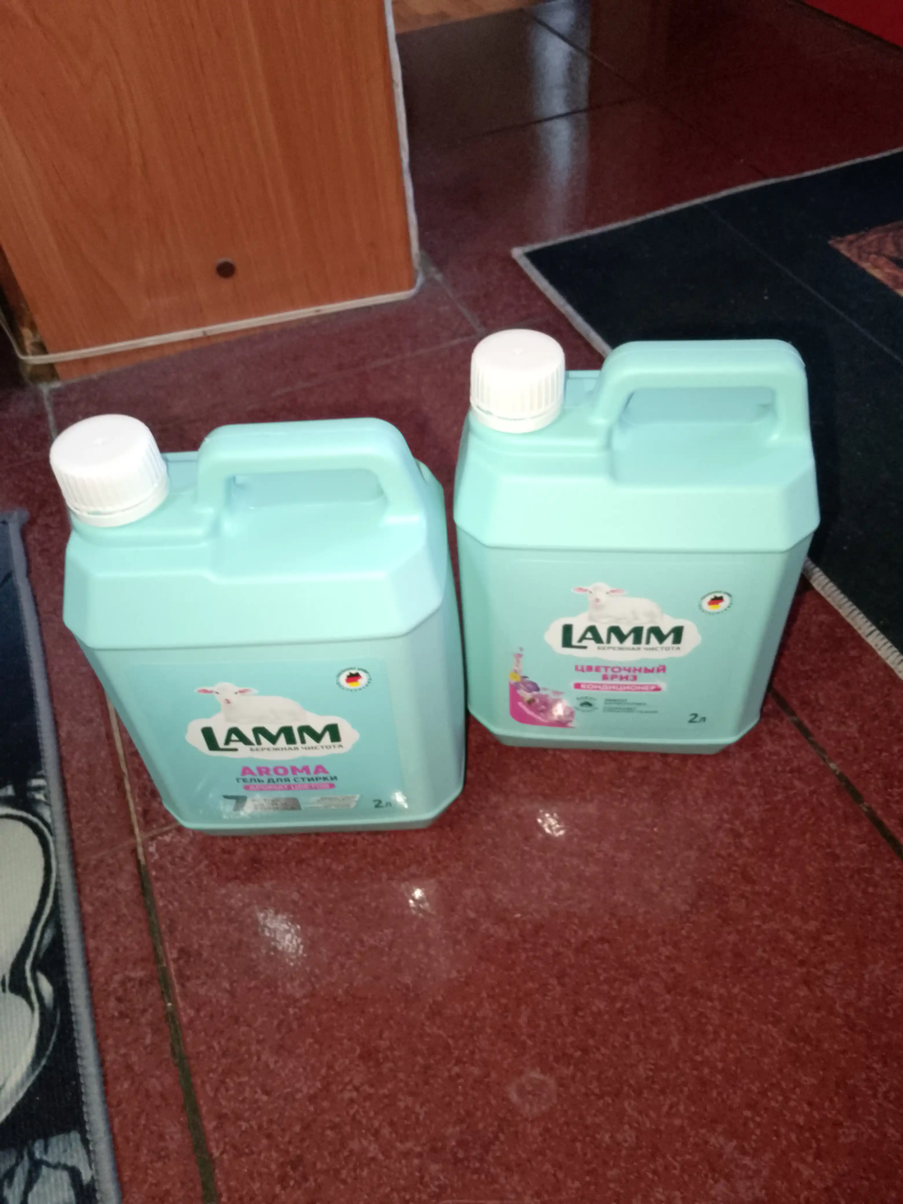 LAMM Микс Набор Гель для стирки AROMA 2 л + Кондиционер для белья Цветочный бриз 2 л