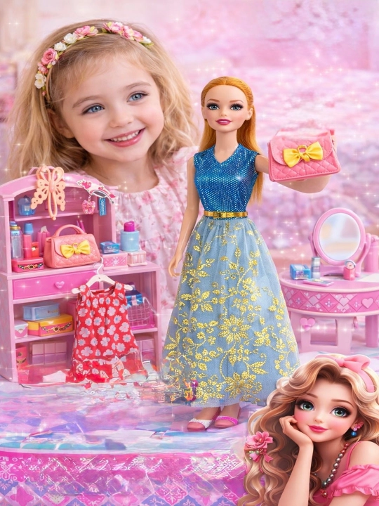 Shining Lovely Fashion Angel turkumidagi Barbie qo'g'irchog'i - 