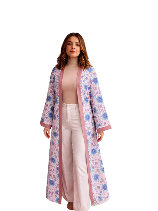 Milliy xalat, ayollar abayasi, oversize, to'n, zig'ir, nakidka - 