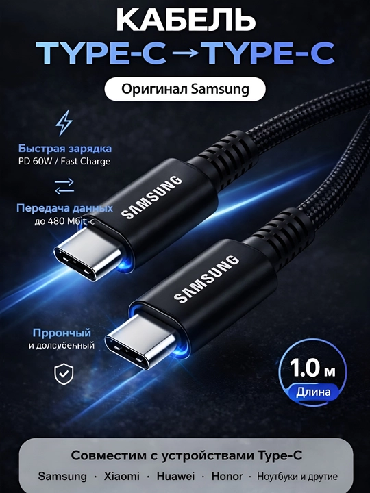 SAMSUNG TYP-C/TYP-C кабель - 