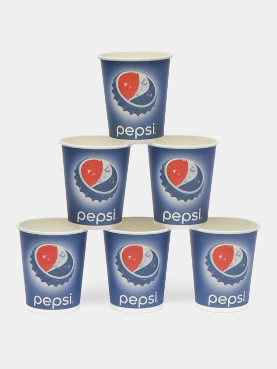 Tadbirlar va pikniklar uchun bir martalik qog‘oz stakanlar,200 ml, 10, 20, 30, 40, 50 dona