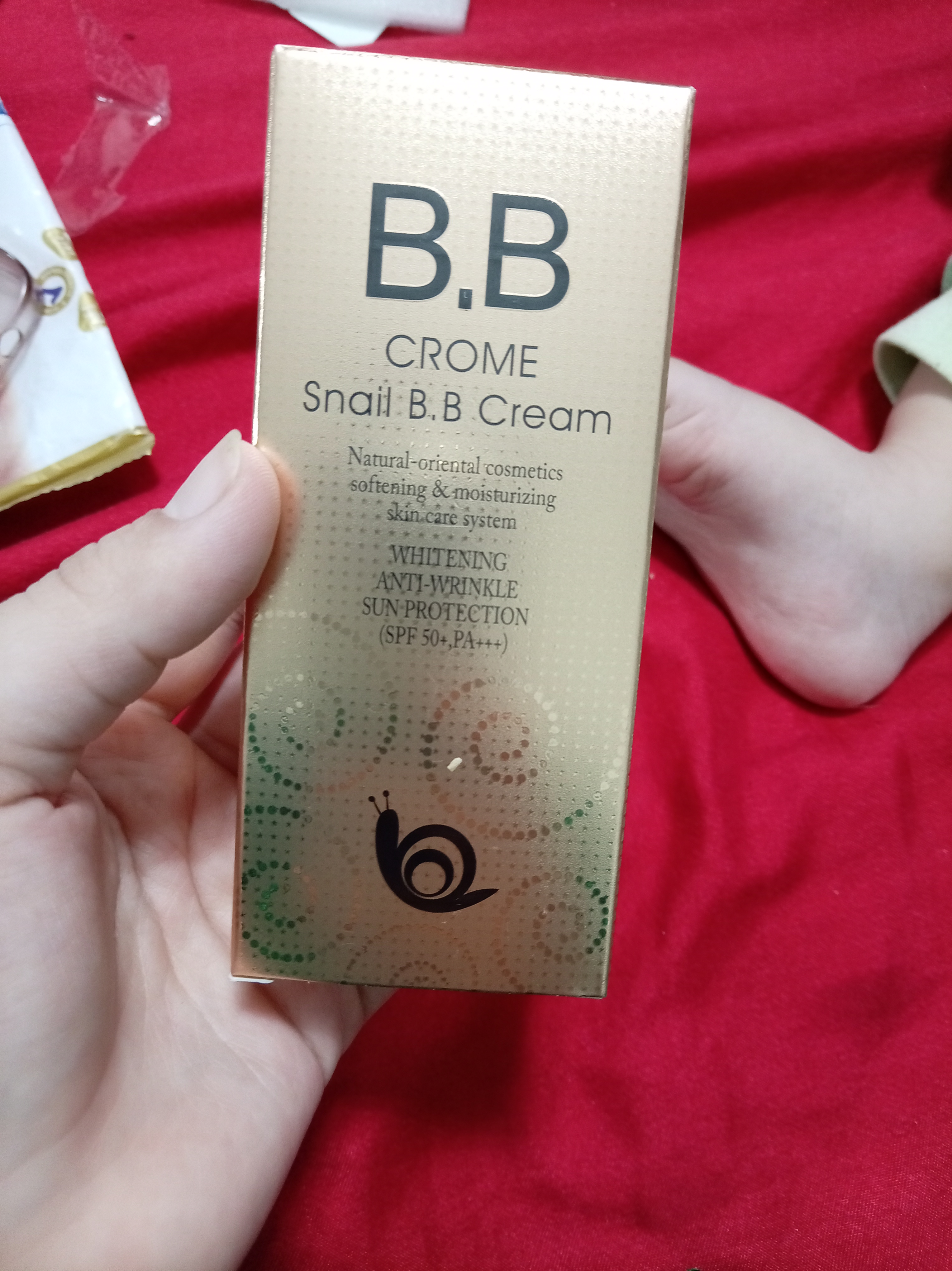 CROME SNAIL SPF50 BB-kremi, makiyaj uchun ko‘p funksiyali oqartiruvchi asos, 50 ml