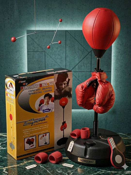 Боксерский тренажер для реакции с перчатками (Punching Ball Set)