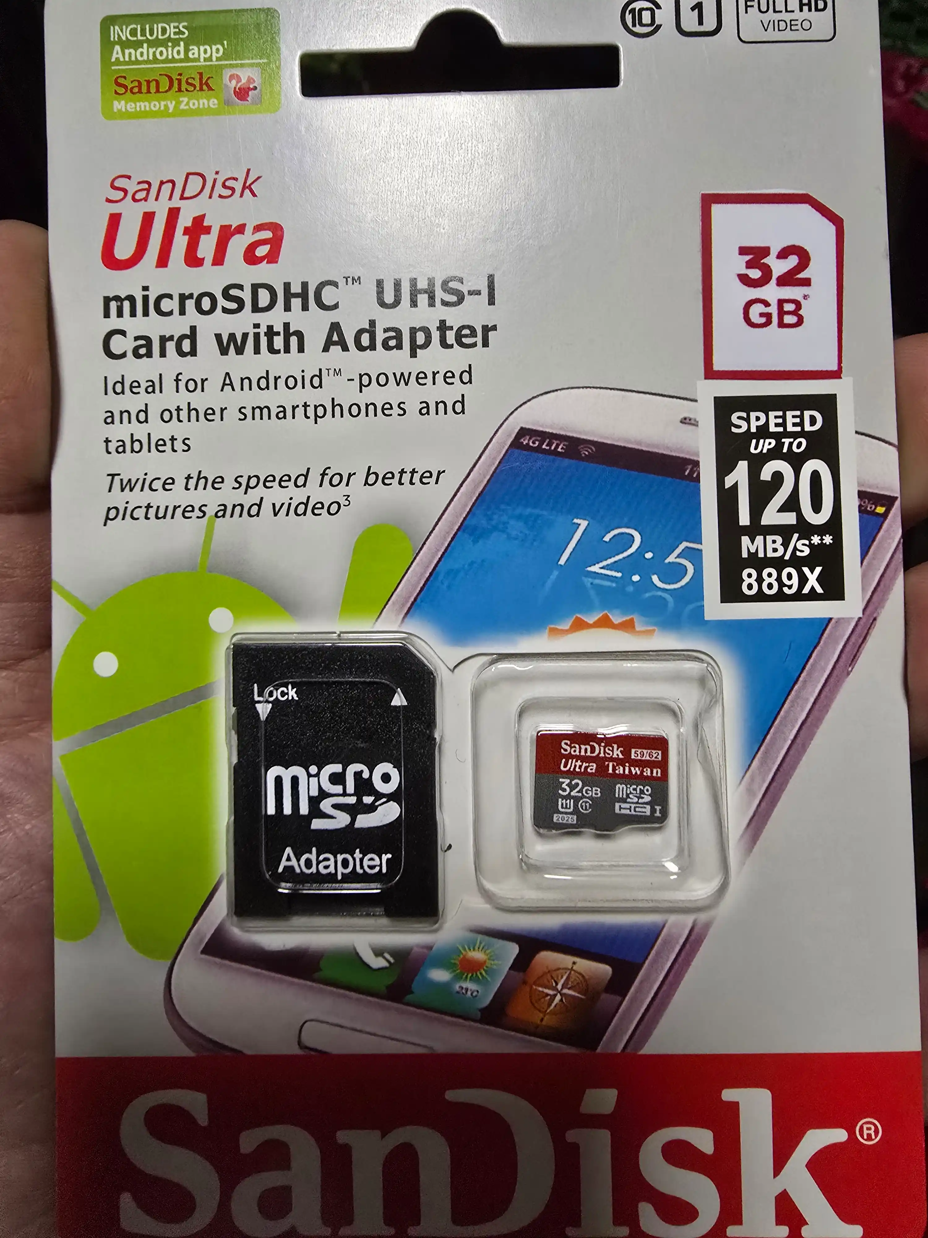 SanDisk Ultra MicroSD karta UHS-I (adapter bilan)