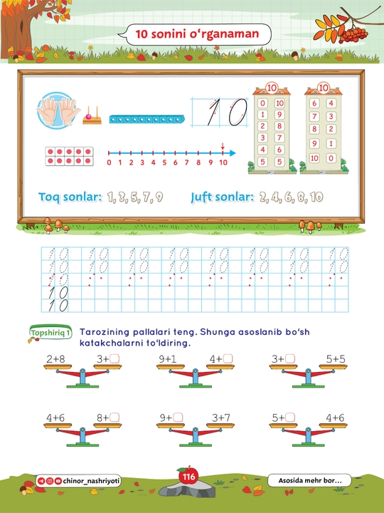 «Temurbek va Samarxon matematika o‘rganadi» 5–6 yosh