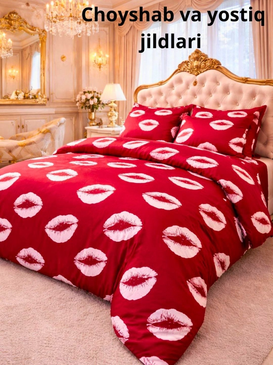 Yotoq to‘plami, ikki kishilik, 220*225, bir kishilik, 220*150, yostiqlar, 70*50