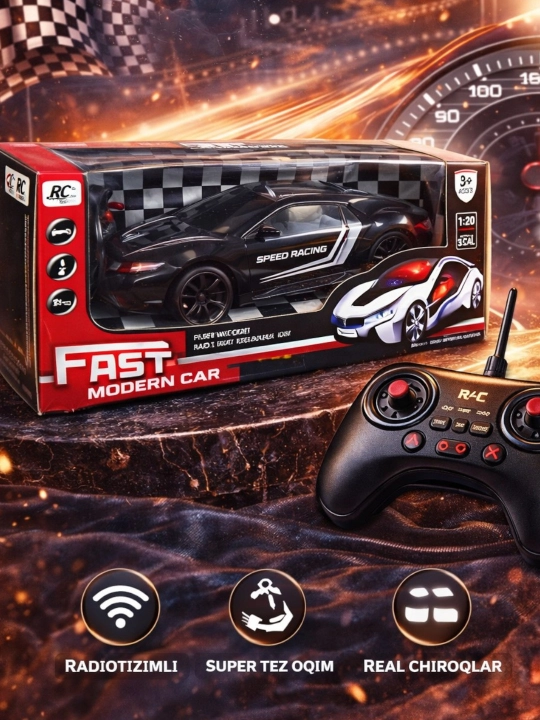 Radioboshqaruvli o‘yinchoq mashina  Xarakteristika FAST MODERN CAR - 