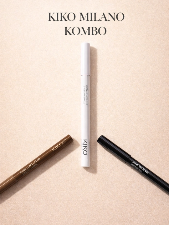 Карандаш для губ и глаз KIKO Milano Smart Fusion, водостойкий, белый, черный и коричневый