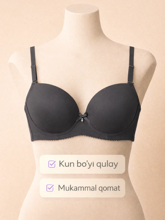 Ayollar bustgalteri, push-up, qulay lifchik, yechiladigan tasma, 75C–90C